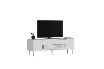 Anira Tv-bänk 150 cm - Vit/Silver - Möbler - TV- & Mediamöbler - TV bänk & mediabänk