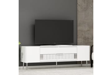 Anira Tv-bänk 150 cm - Vit/Silver - Möbler - TV- & Mediamöbler - TV bänk & mediabänk