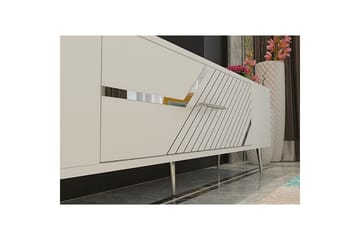 Anira Tv-bänk 150 cm - Vit/Silver - Möbler - TV- & Mediamöbler - TV bänk & mediabänk