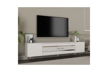 Anira Tv-bänk 150 cm - Vit/Silver - Möbler - TV- & Mediamöbler - TV bänk & mediabänk