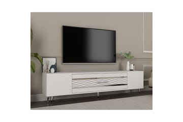 Anira Tv-bänk 150 cm - Vit/Silver - Möbler - TV- & Mediamöbler - TV bänk & mediabänk