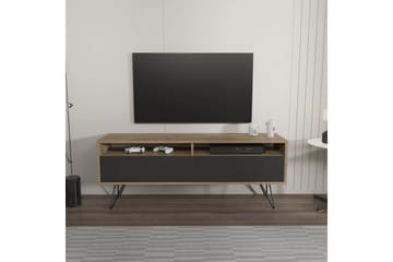 Anvor Tv-bänk 140 cm - Valnöt/Svart - Möbler - TV- & Mediamöbler - TV bänk & mediabänk