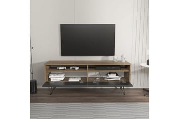 Anvor Tv-bänk 140 cm - Valnöt/Svart - Möbler - TV- & Mediamöbler - TV bänk & mediabänk