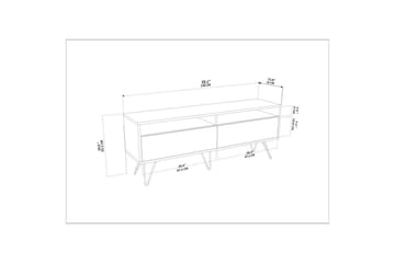 Anvor Tv-bänk 140 cm - Vit/Svart - Möbler - TV- & Mediamöbler - TV bänk & mediabänk