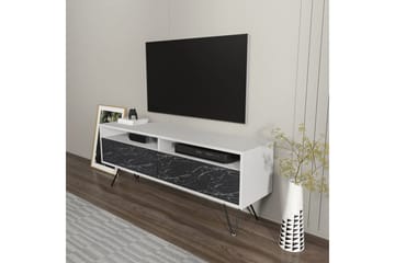 Anvor Tv-bänk 140 cm - Vit/Svart - Möbler - TV- & Mediamöbler - TV bänk & mediabänk