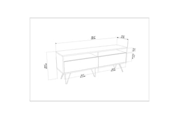 Anvor Tv-bänk 140 cm - Vit/Svart - Möbler - TV- & Mediamöbler - TV bänk & mediabänk