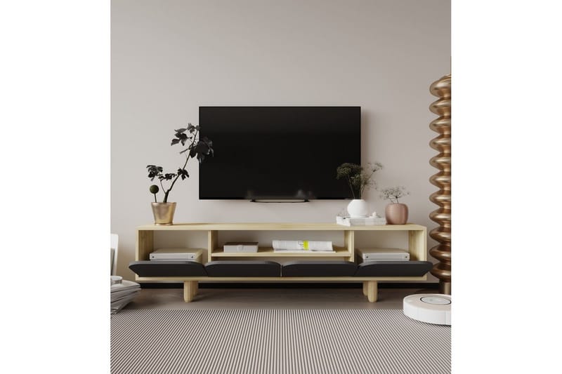 Arvo Tv-bänk 180x30 cm - Brun/Antracit - Möbler - TV- & Mediamöbler - TV bänk & mediabänk