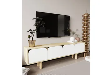 Arvo Tv-bänk 180x30 cm - Brun/Vit - Möbler - TV- & Mediamöbler - TV bänk & mediabänk
