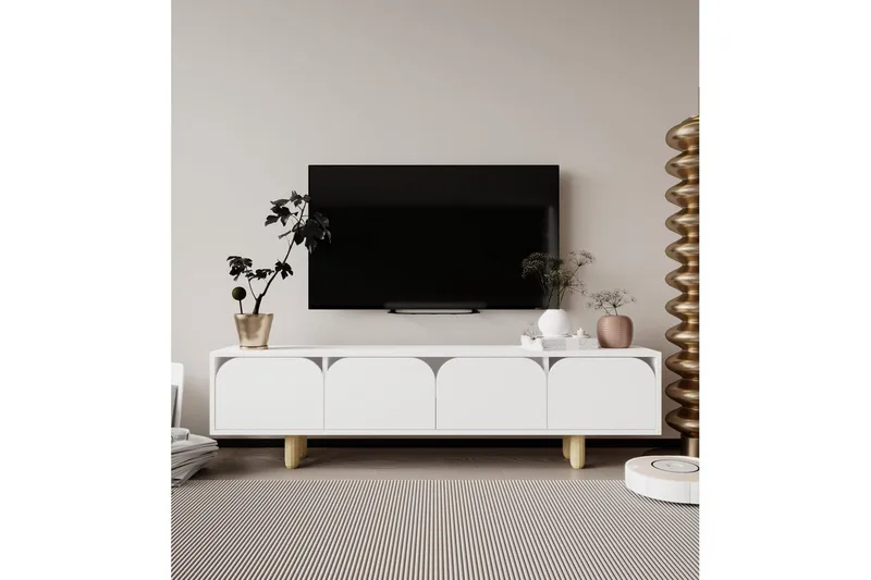 Arvo Tv-stativ 180x30 cm - Vit - Möbler - TV- & Mediamöbler - Mediastativ & väggfäste - Tv-stativ & Tv-väggfäste