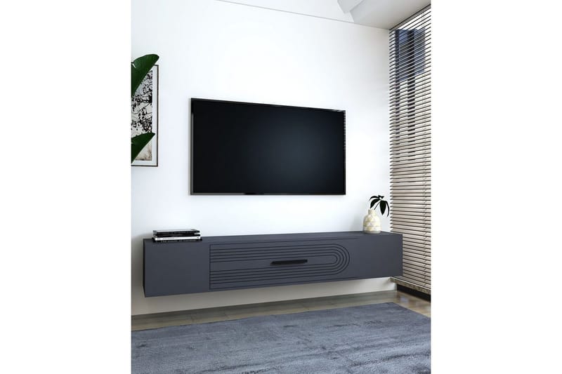 Avryn Tv-bänk 150 cm - Antracit - Möbler - TV- & Mediamöbler - TV bänk & mediabänk