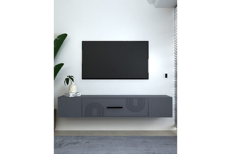 Avryn Tv-bänk 150 cm - Antracit - Möbler - TV- & Mediamöbler - TV bänk & mediabänk