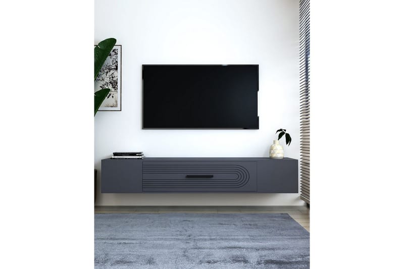 Avryn Tv-bänk 150 cm - Antracit - Möbler - TV- & Mediamöbler - TV bänk & mediabänk
