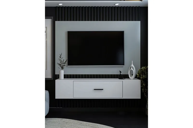 Avryn Tv-bänk 150 cm - Vit - Möbler - TV- & Mediamöbler - TV bänk & mediabänk