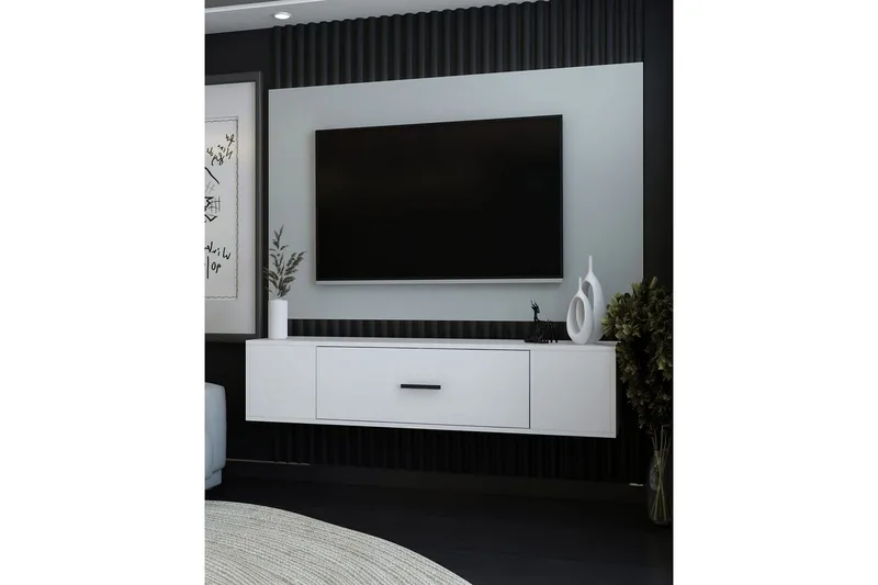 Avryn Tv-bänk 150 cm - Vit - Möbler - TV- & Mediamöbler - TV bänk & mediabänk