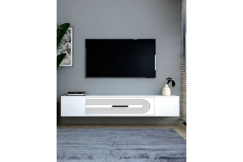 Avryn Tv-bänk 150 cm - Vit - Möbler - TV- & Mediamöbler - TV bänk & mediabänk