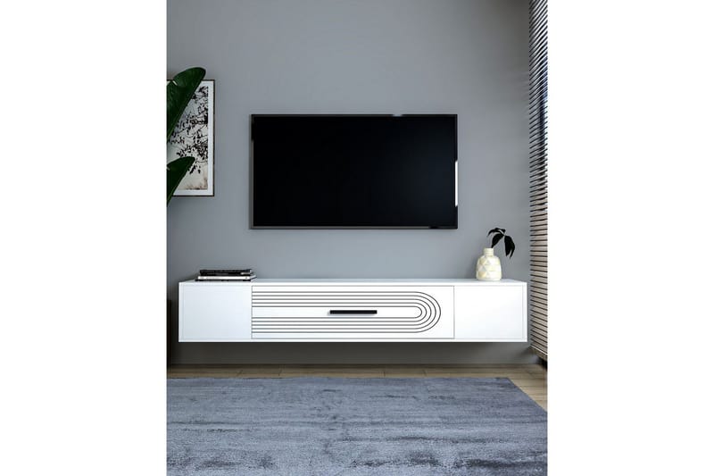 Avryn Tv-bänk 150 cm - Vit - Möbler - TV- & Mediamöbler - TV bänk & mediabänk
