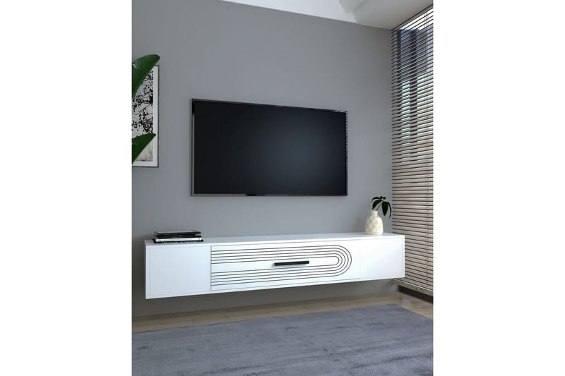 Avryn Tv-bänk 150 cm - Vit - Möbler - TV- & Mediamöbler - TV bänk & mediabänk