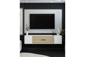 Avryn Tv-bänk 150 cm - Vit/Ek - Möbler - TV- & Mediamöbler - TV bänk & mediabänk