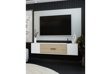 Avryn Tv-bänk 150 cm - Vit/Ek - Möbler - TV- & Mediamöbler - TV bänk & mediabänk