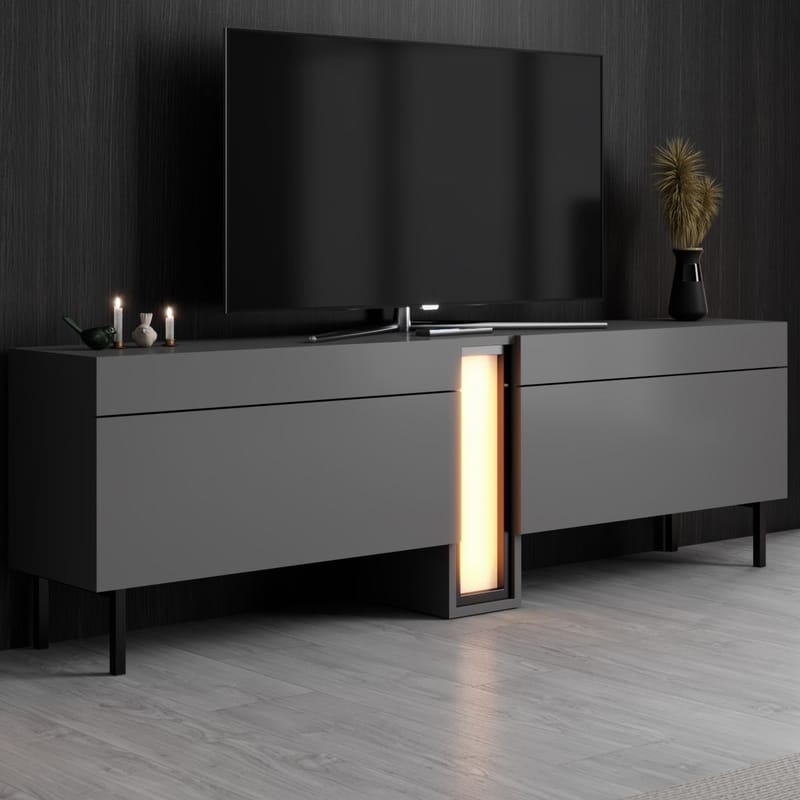 Berriaren TV-bänk 180 cm - Antracit - Möbler - TV- & Mediamöbler - Mediastativ & väggfäste - Tv-stativ & Tv-väggfäste