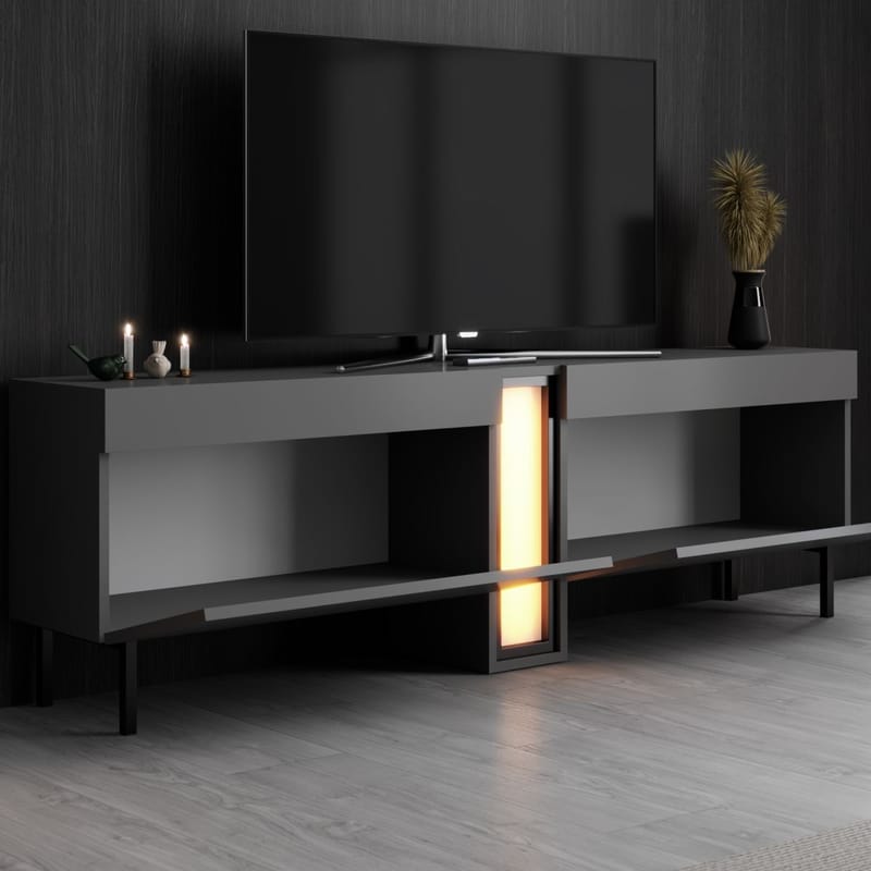 Berriaren TV-bänk 180 cm - Antracit - Möbler - TV- & Mediamöbler - Mediastativ & väggfäste - Tv-stativ & Tv-väggfäste