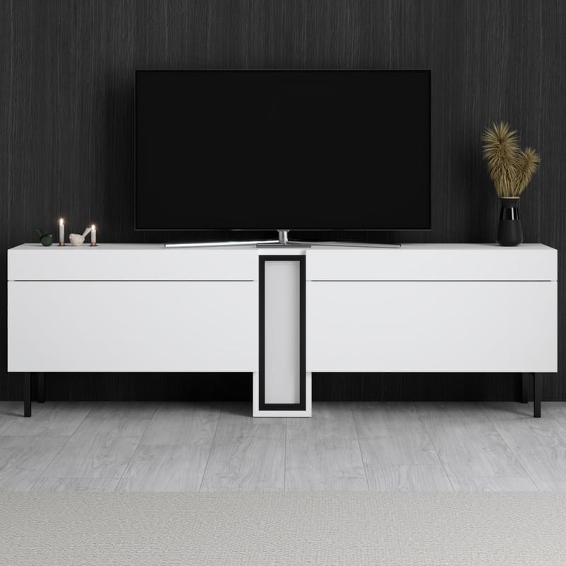 Berriaren TV-bänk 180 cm - Vit - Möbler - TV- & Mediamöbler - Mediastativ & väggfäste - Tv-stativ & Tv-väggfäste