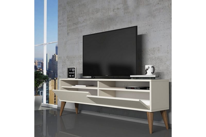 Bexheti Tv-b änk 150 cm - Cream - Möbler - TV- & Mediamöbler - TV bänk & mediabänk