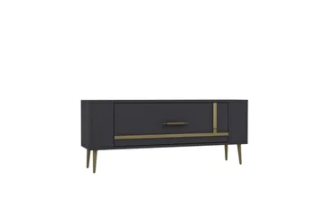 Beyra Tv-bänk 120 cm - Antracit/Guld - Möbler - TV- & Mediamöbler - TV bänk & mediabänk