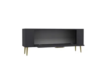 Beyra Tv-bänk 120 cm - Antracit/Guld - Möbler - TV- & Mediamöbler - TV bänk & mediabänk