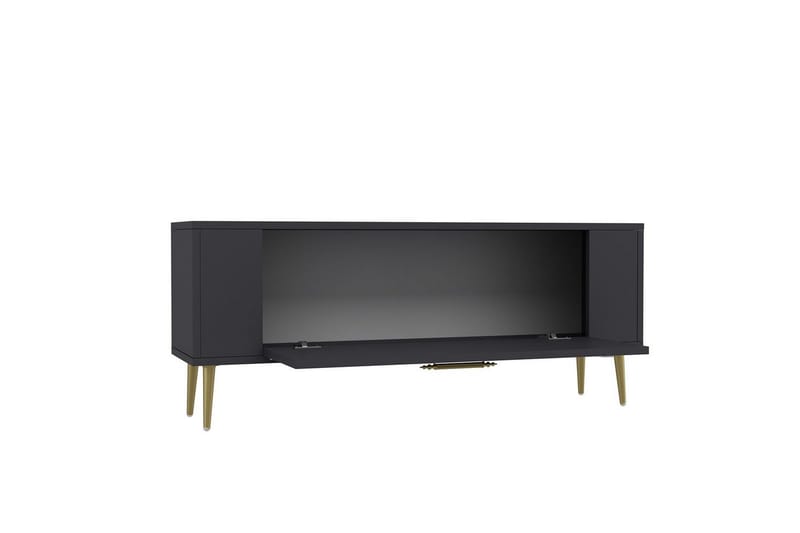 Beyra Tv-bänk 120 cm - Antracit/Guld - Möbler - TV- & Mediamöbler - TV bänk & mediabänk