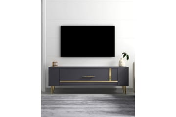 Beyra Tv-bänk 120 cm - Antracit/Guld - Möbler - TV- & Mediamöbler - TV bänk & mediabänk
