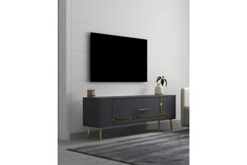 Beyra Tv-bänk 120 cm - Antracit/Guld - Möbler - TV- & Mediamöbler - TV bänk & mediabänk