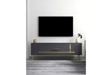 Beyra Tv-bänk 120 cm - Antracit/Guld - Möbler - TV- & Mediamöbler - TV bänk & mediabänk