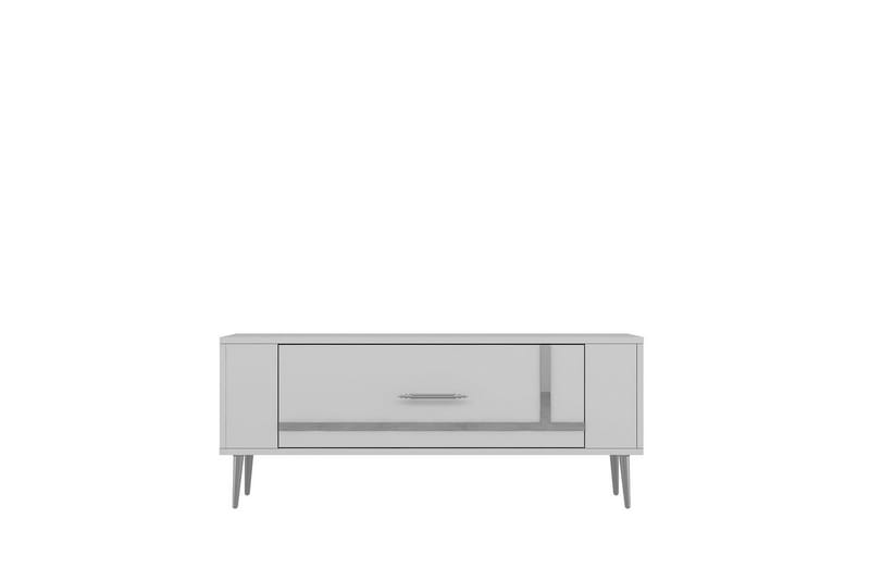 Beyra Tv-bänk 120 cm, Vit/Silver