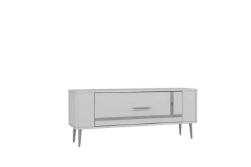 Beyra Tv-bänk 120 cm - Vit/Silver - Möbler - TV- & Mediamöbler - TV bänk & mediabänk