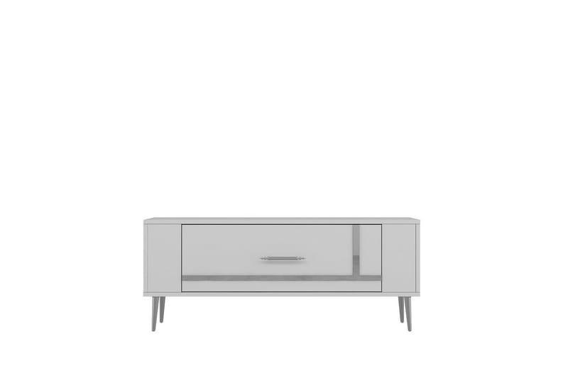 Beyra Tv-bänk 120 cm, Vit/Silver