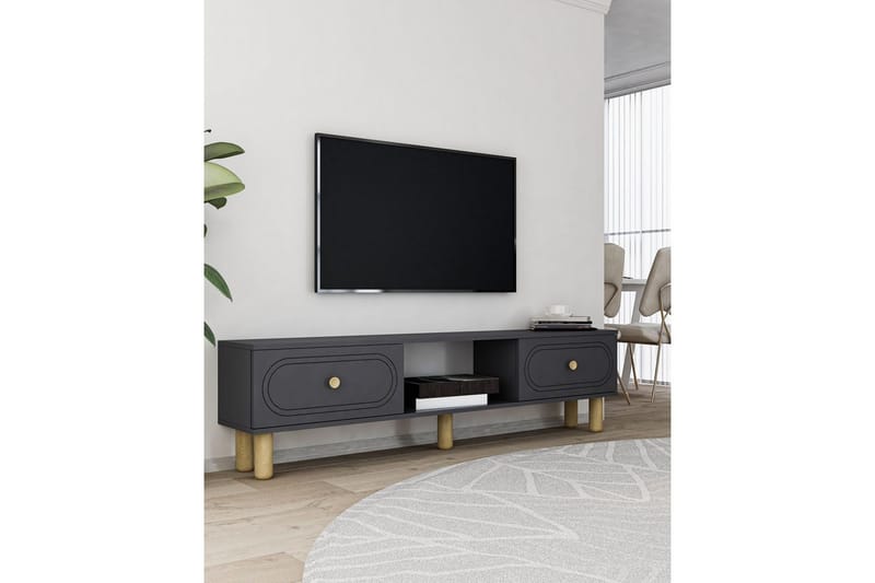 Bohem Tv-stativ 150x30 cm - Antracit - Möbler - TV- & Mediamöbler - Mediastativ & väggfäste - Tv-stativ & Tv-väggfäste