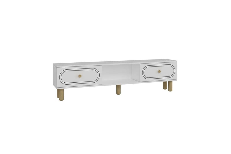 Bohem Tv-stativ 150x83 cm - Vit - Möbler - TV- & Mediamöbler - Mediastativ & väggfäste - Tv-stativ & Tv-väggfäste