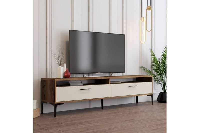 Brutorp Tv-bänk 180 cm - Valnöt/Cream - Möbler - TV- & Mediamöbler - TV bänk & mediabänk