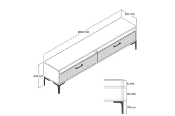 Brutorp Tv-bänk 180 cm - Valnöt/Cream - Möbler - TV- & Mediamöbler - TV bänk & mediabänk