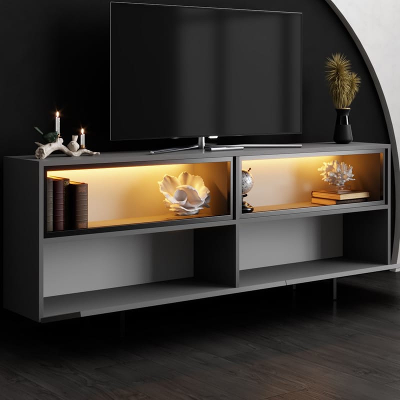 Cielieucel TV-bänk 180 cm - Antracit - Möbler - TV- & Mediamöbler - Mediastativ & väggfäste - Tv-stativ & Tv-väggfäste