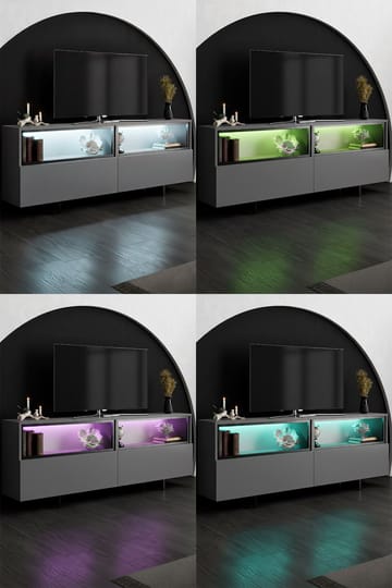 Cielieucel TV-bänk 180 cm - Antracit - Möbler - TV- & Mediamöbler - Mediastativ & väggfäste - Tv-stativ & Tv-väggfäste