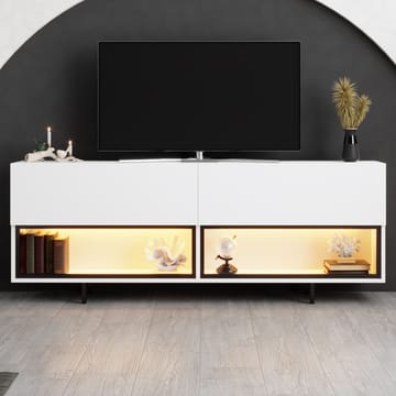 Cielieucel TV-bänk 180 cm med Förvaring i Målat Trä - Vit - Möbler - TV- & Mediamöbler - TV bänk & mediabänk