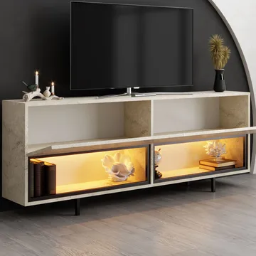 Cielieucel TV-bänk 180 cm - Travertin - Möbler - TV- & Mediamöbler - Mediastativ & väggfäste - Tv-stativ & Tv-väggfäste