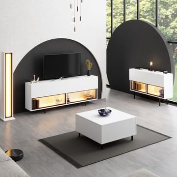 Cielieucel TV-bänk 180 cm - Vit - Möbler - TV- & Mediamöbler - Mediastativ & väggfäste - Tv-stativ & Tv-väggfäste