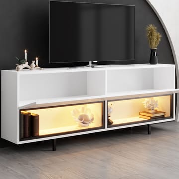 Cielieucel TV-bänk 180 cm - Vit - Möbler - TV- & Mediamöbler - Mediastativ & väggfäste - Tv-stativ & Tv-väggfäste