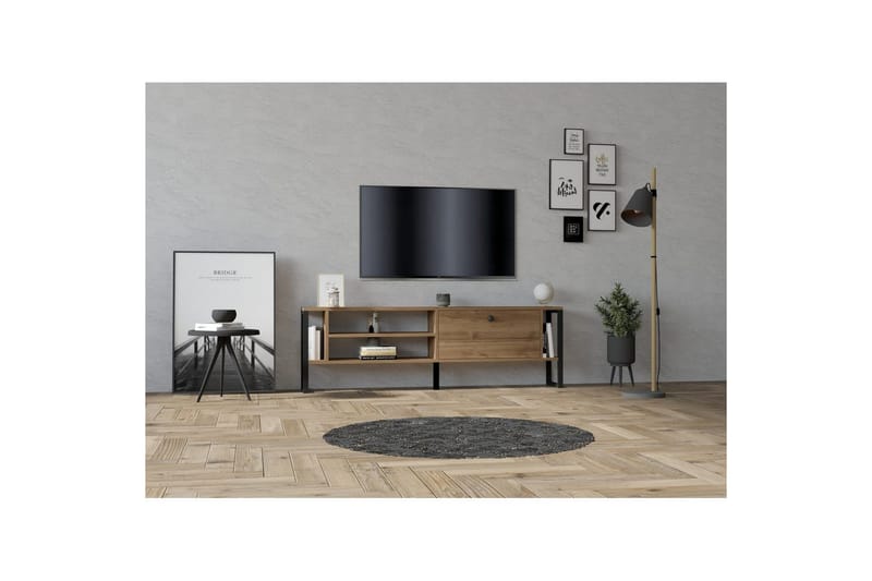 Clerin Tv-bänk 160 cm - Valnöt - Möbler - TV- & Mediamöbler - TV bänk & mediabänk