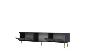 Cleryn Tv-bänk 150 cm - Antracit/Guld - Möbler - TV- & Mediamöbler - TV bänk & mediabänk
