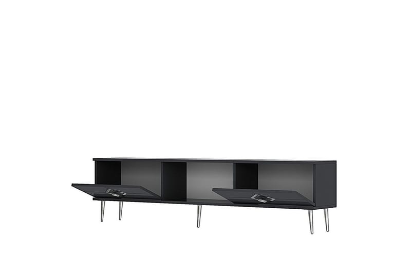 Cleryn Tv-bänk 150 cm - Antracit/Silver - Möbler - TV- & Mediamöbler - TV bänk & mediabänk