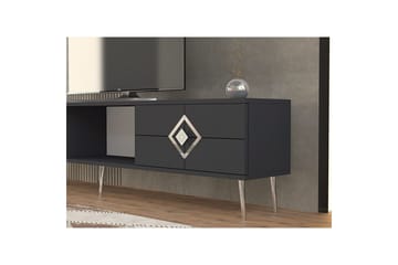 Cleryn Tv-bänk 150 cm - Antracit/Silver - Möbler - TV- & Mediamöbler - TV bänk & mediabänk